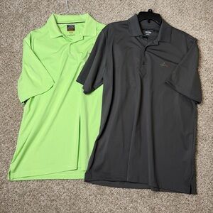 Greg Norman Polo Bundle (2) Size Large Play Dry Golf Performance Shirts